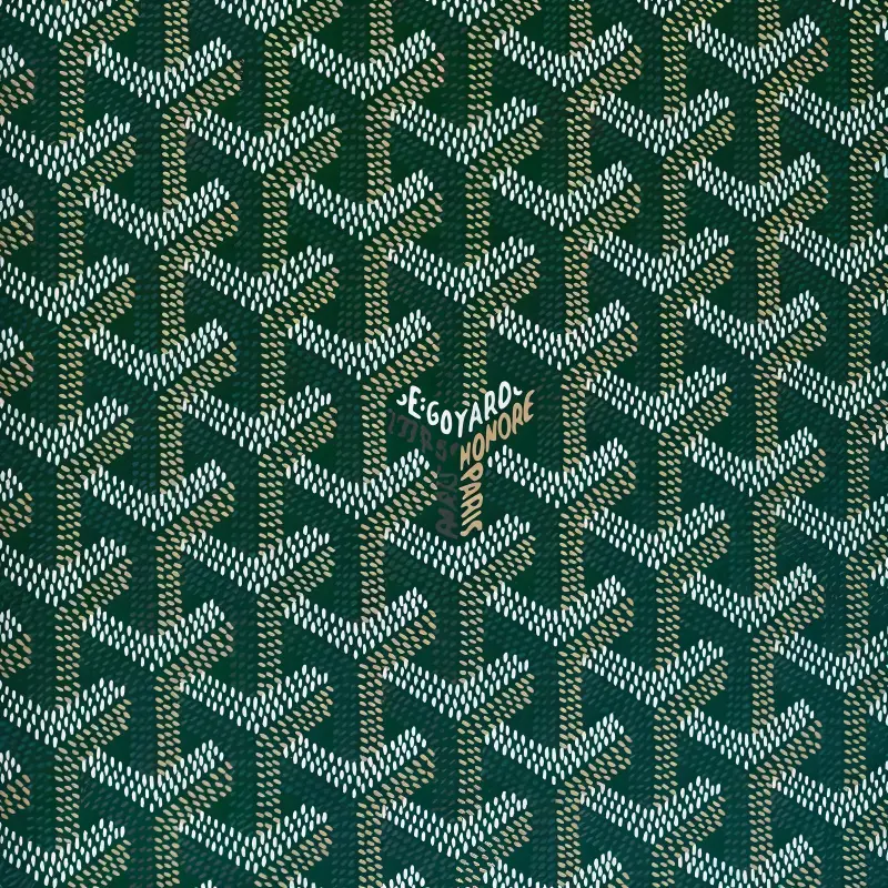 GOYARD Canvas With Calfskin Storage Bag Unisex Green-3
