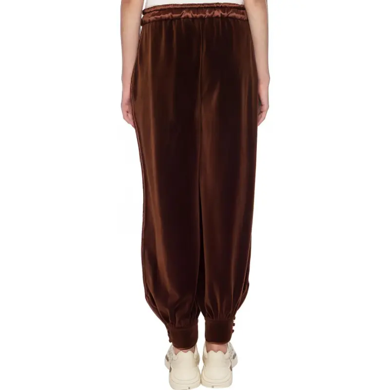 GUCCI Knitted Sports Pants Women's Brown-2