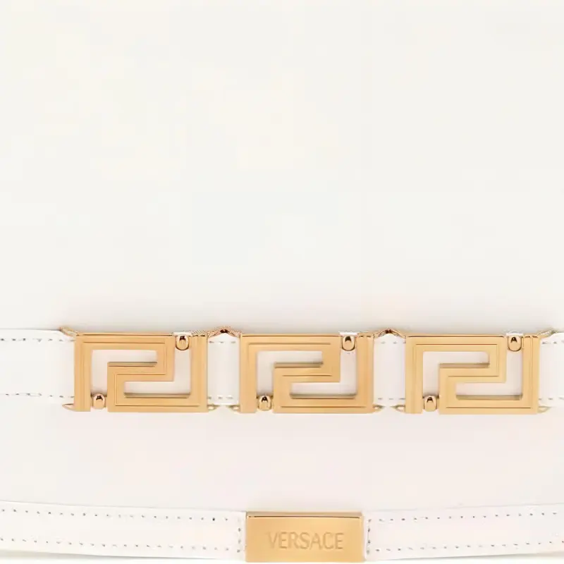 FANSIZHE Greca Goddess Cow Leather Clutch Women's White-3