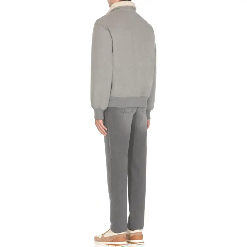 Brunello Cucinelli Mélange Effect Zipped Jacket-2