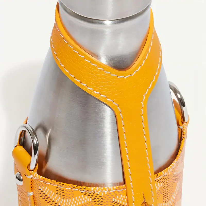 GOYARD YONNE Canvas With Leather Water Bottle Bag Crossbody Bag Small Size Unisex Yellow-2