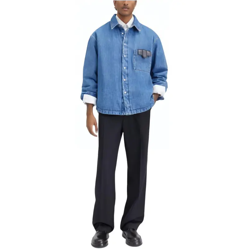 Jacquemus Logo Embroidered Denim Shirt-1