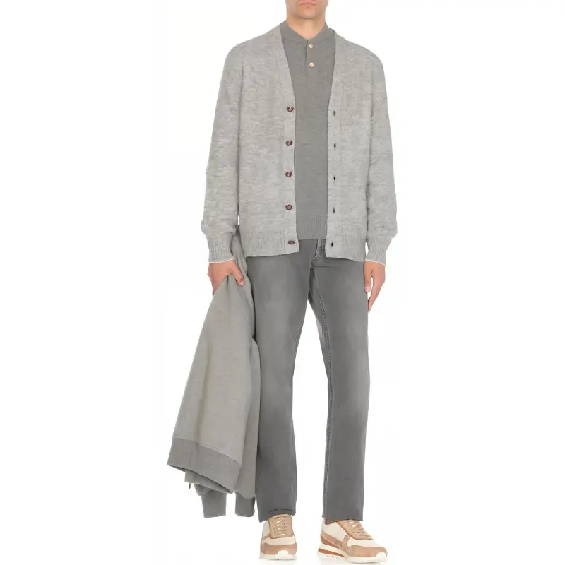 Brunello Cucinelli Mélange Effect Zipped Jacket-3