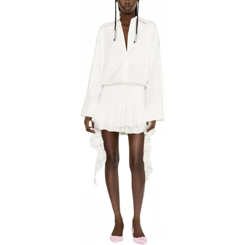 Blumarine Long-Sleeved Dresses Women's White-2