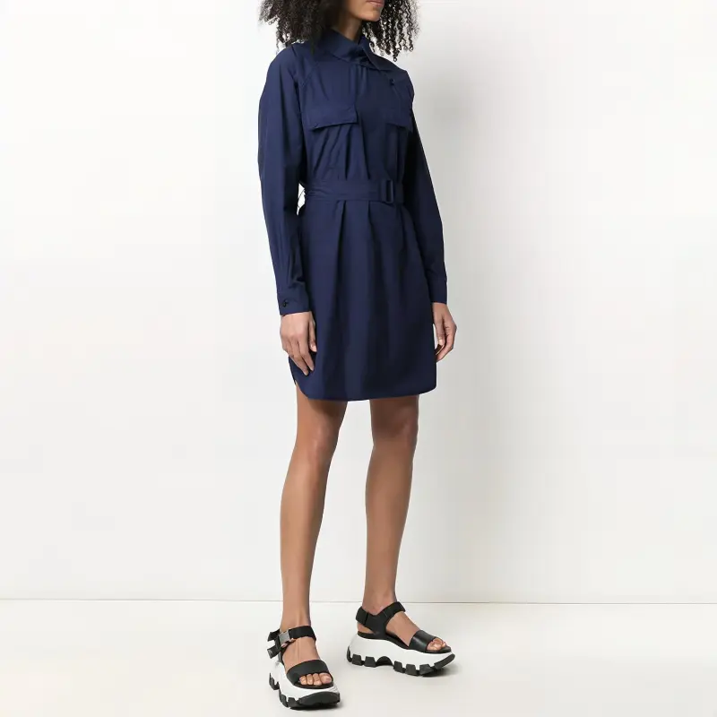 KENZO Long Sleeved Dresses Women's Blue-2
