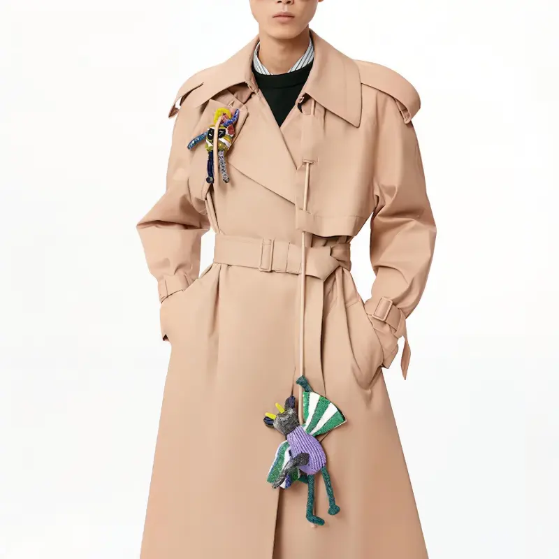 LOUIS VUITTON New Quarterly Products Of LV Trench Coat Men's Camel-1