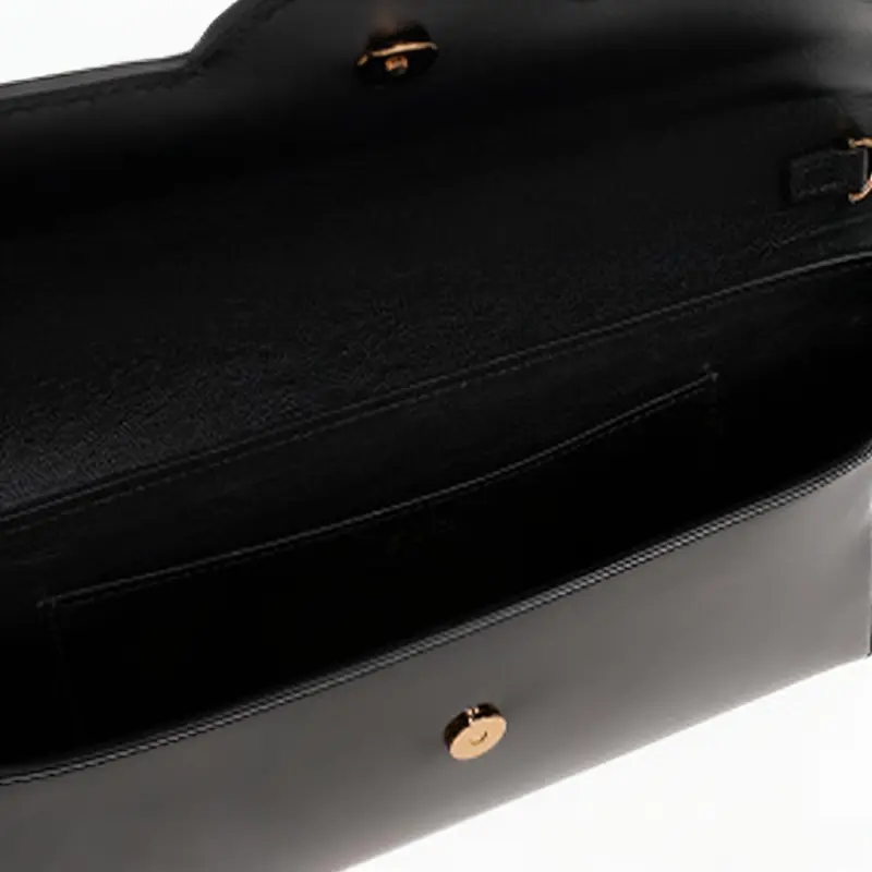 VERSACE La Medusa Cow Leather Envelope Bag One Shoulder Crossbody Clutches Women's Black-3