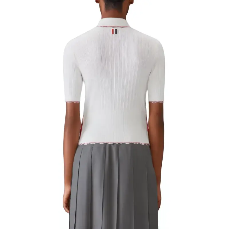THOM BROWNE Oxford Cropped Shirt-4