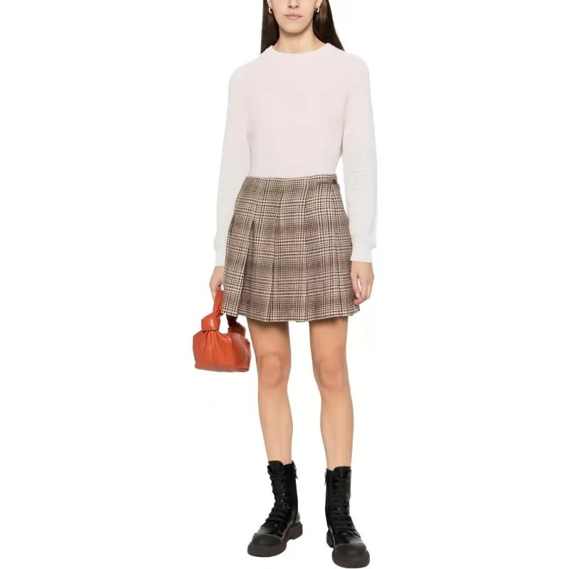 Brunello Cucinelli Casual Short Skirts Women's Beige-1