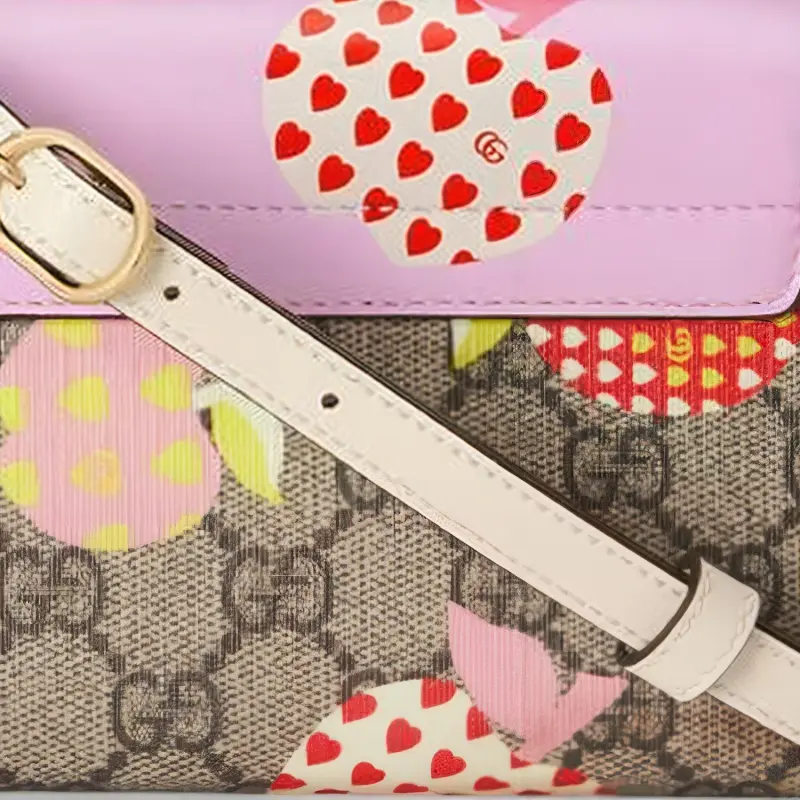 GUCCI Padlock Canvas With Leather Box Bag Handbag Shoulder Bag Crossbody Bag Mini Women's Pink/Ebony-7