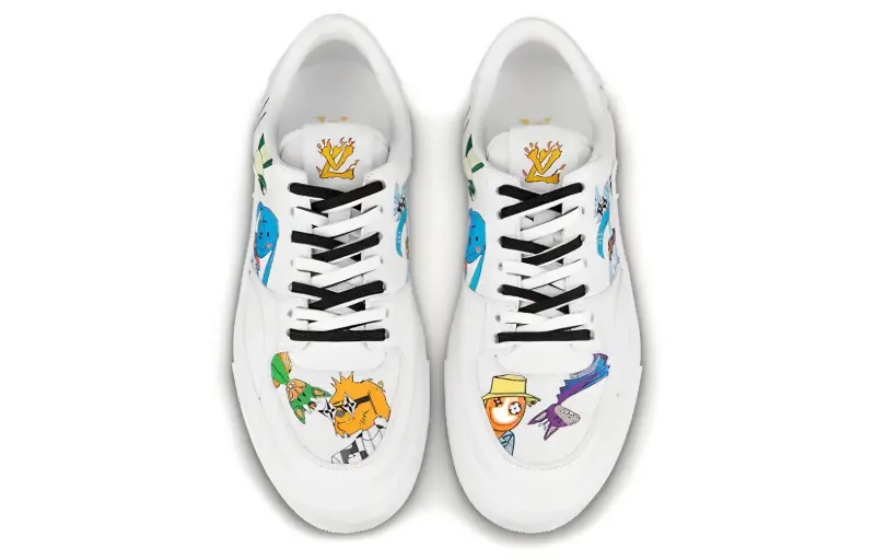 LOUIS VUITTON Ollie Sneakers 'White With Drawings'-2