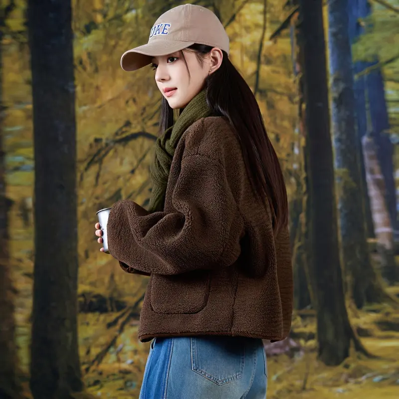 Demana Velvet feel Coat Women's Dark Coffee-2