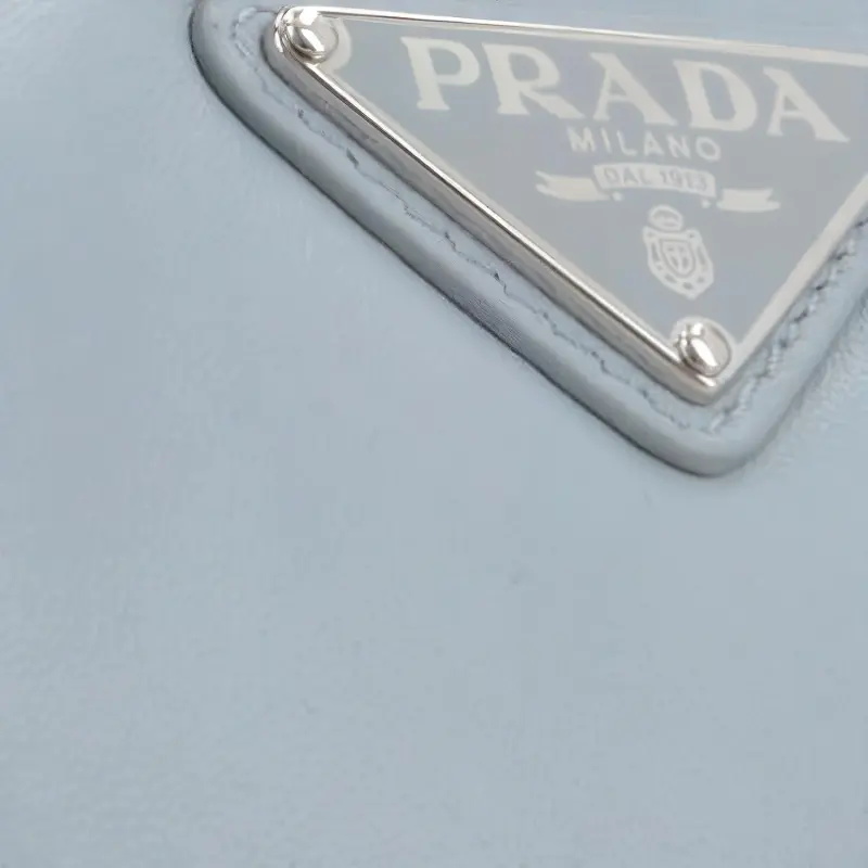 PRADA Re Edition Leather Portable Crossbody Bag Shoulder Bag Women's Cornflower Blue-3