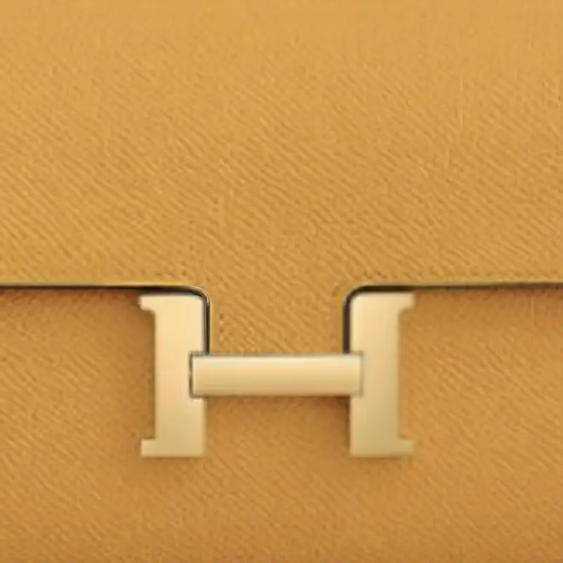 HERMES Constance To Go Epsom Leather Clutches Wallets Shoulder Bag Crossbody Bag Women's 9D Amber Yellow-3