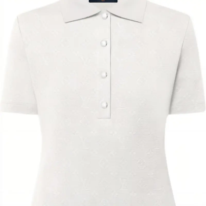 LOUIS VUITTON Monogram Piqué Polo Top-2