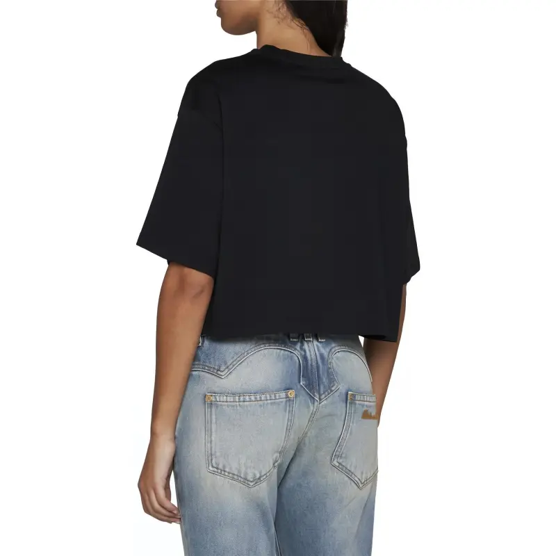 BALMAIN Logo Embellished Crewneck T Shirt-4