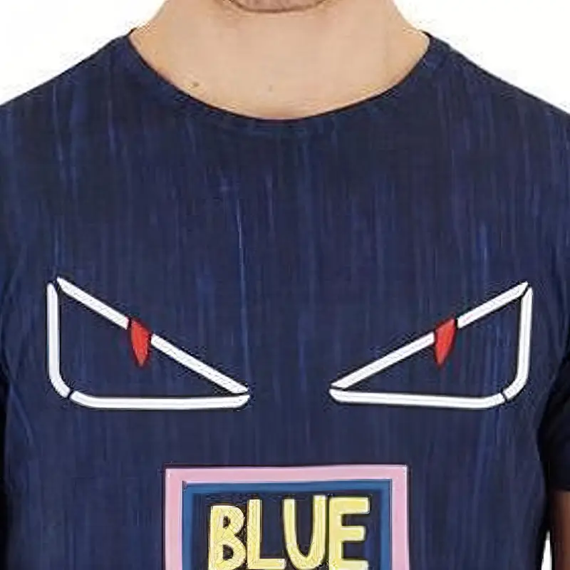 FENDI T Shirts Men Blue-2