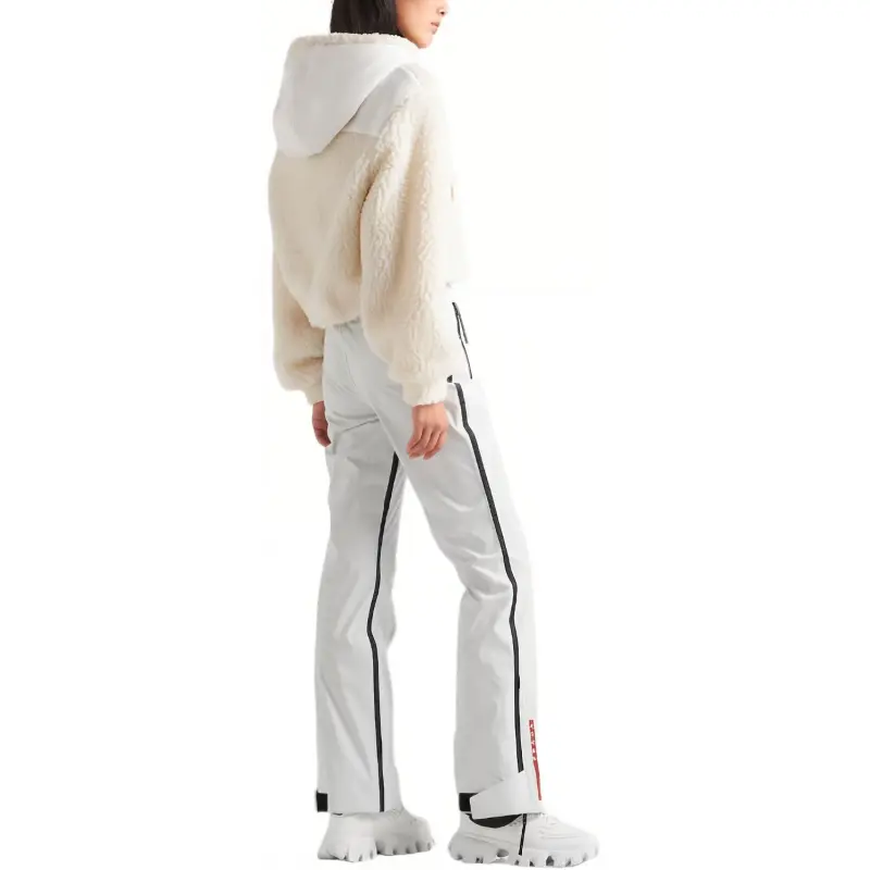 PRADA Velvet-feel Coat Women's Beige-2