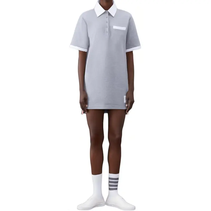 THOM BROWNE Short Sleeved Dresses Women's Gray-2