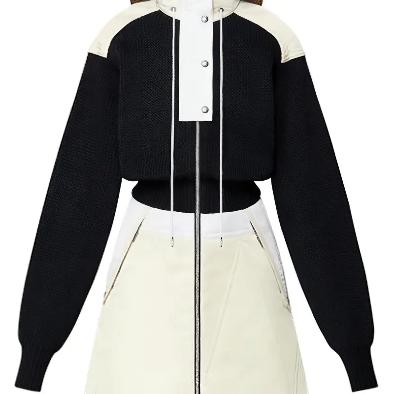 LOUIS VUITTON Long Sleeved Dress Women's Black-2