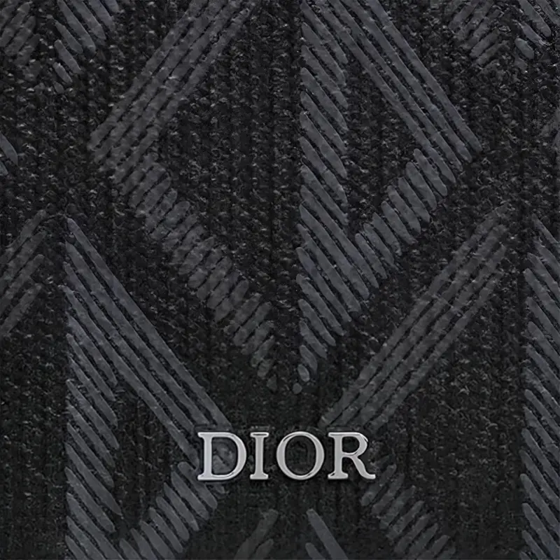 DIOR Canvas Card Holder Men's Black-2