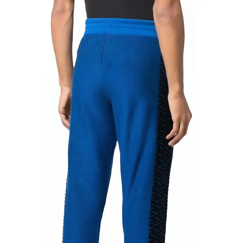 VERSACE Knitted Sweatpants Men Blue-4