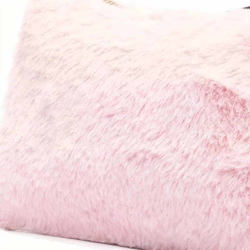 Manu Atelier Faux Fur Detailed Zipped Shoulder Bag-3