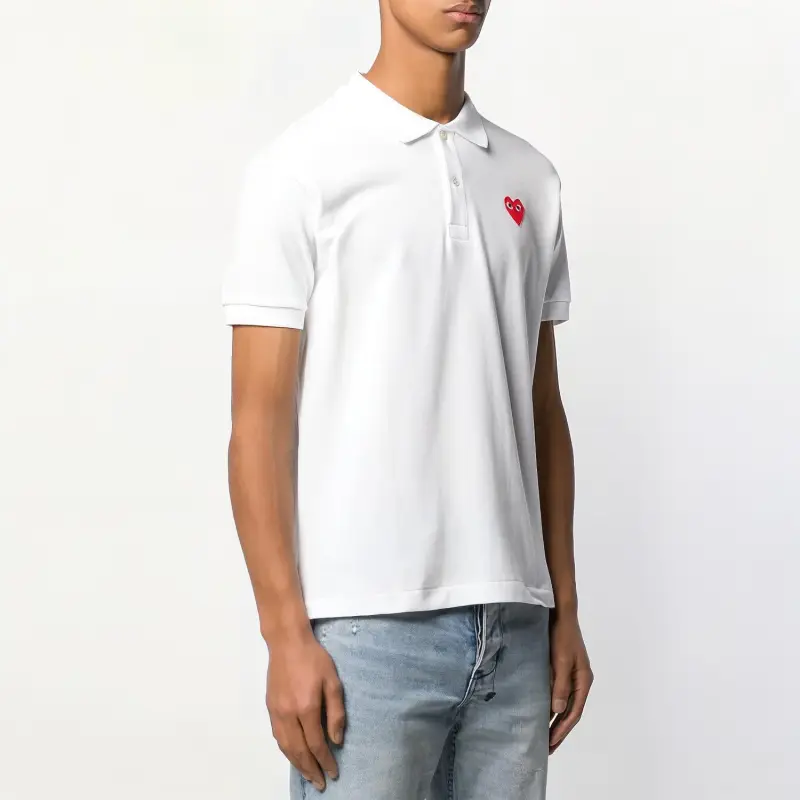 CDG Play Heart Patch Polo Shirt-3