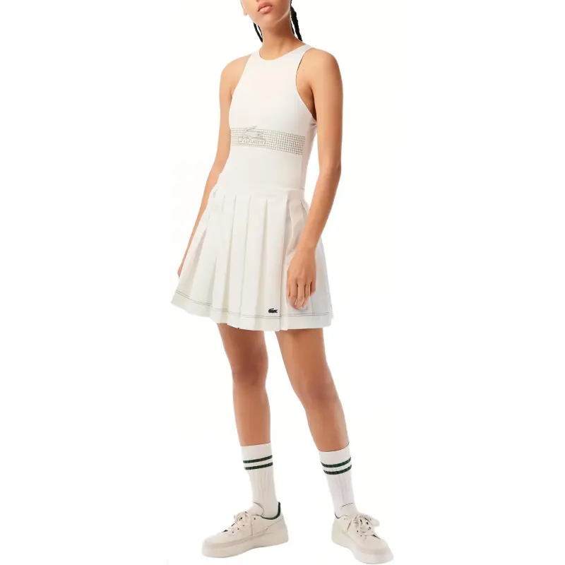 LACOSTE Casual Short Skirts Women's White-3