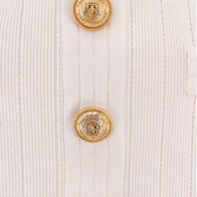 BALMAIN Button Embellished Fine Knit Dress-5