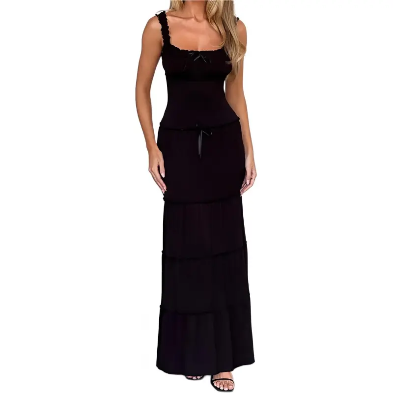 GOSO Slip Dresses Women's Black-2