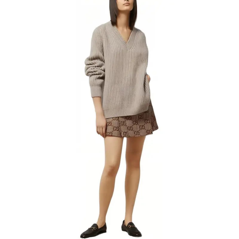 GUCCI SS24 Casual Short Skirts Women's Beige-1