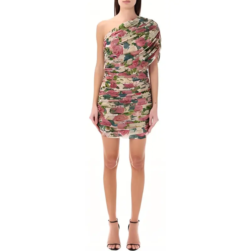 SAINT LAURENT Floral print Tulle Minidress-2