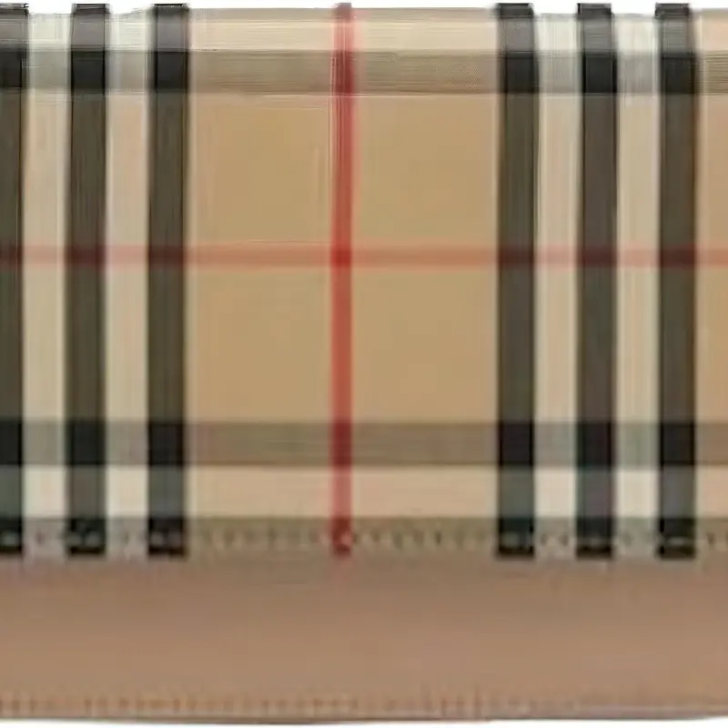Burberry Vintage Check Canvas And Leather Bag Honey-1