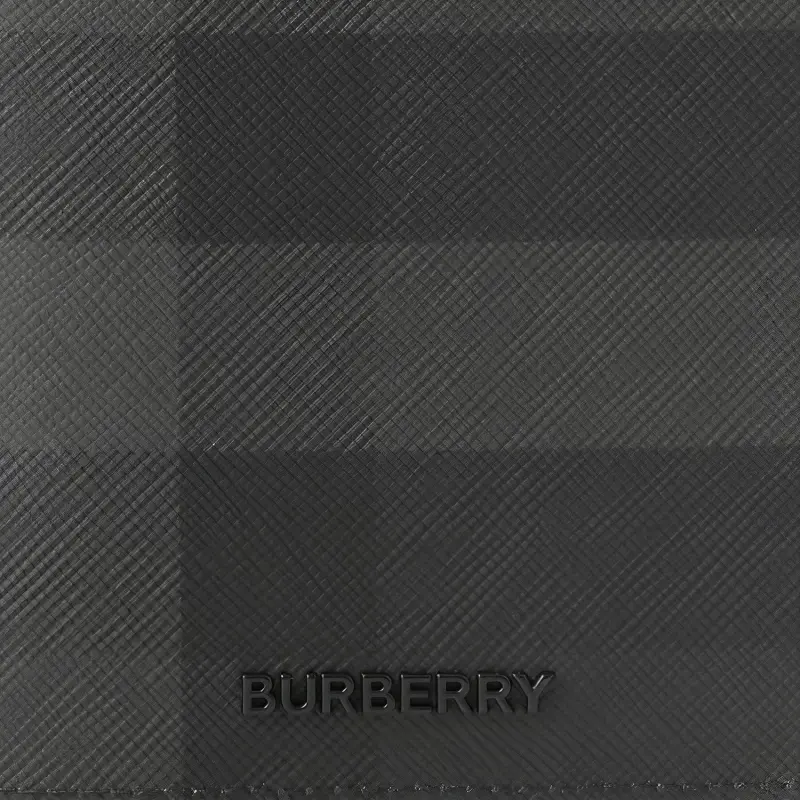 Burberry Artificial Leather Passport Holder Men's Charcoal Gray-4