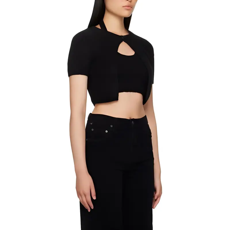 Alexander Wang Layered look Cropped Knitted Top-6