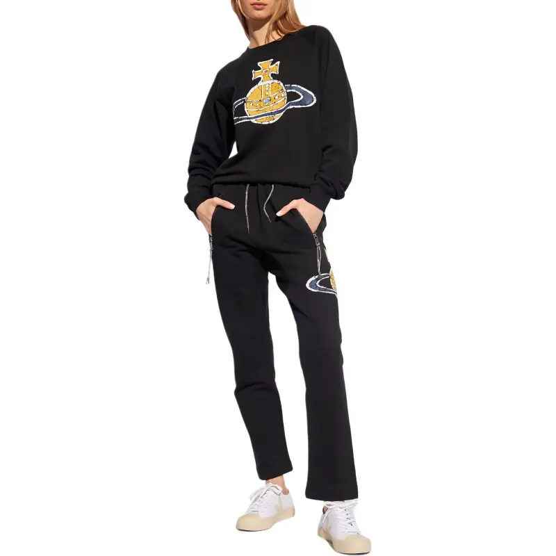 Vivienne Westwood Knitted Sports Pants Women's Black-1