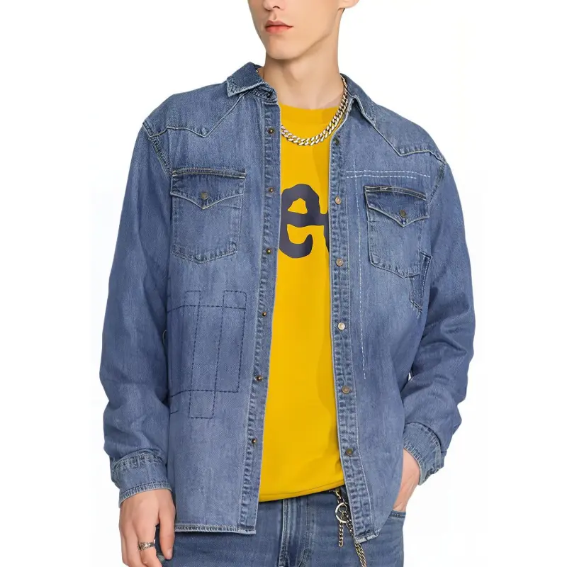Lee Shirt Men's Medium Dark Blue-2