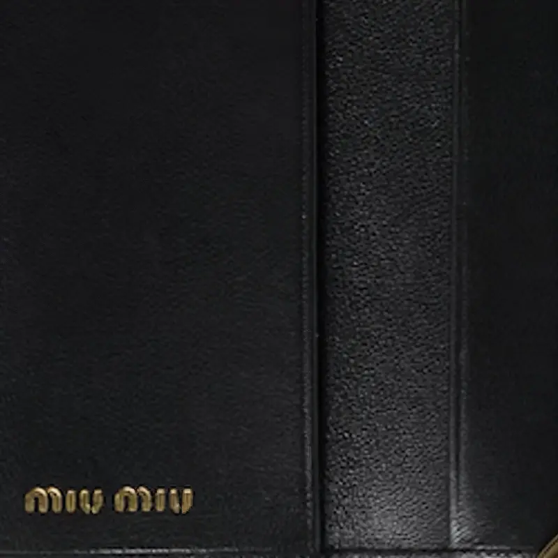 MIU MIU Sheepskin Key Pouch Women's Black-3