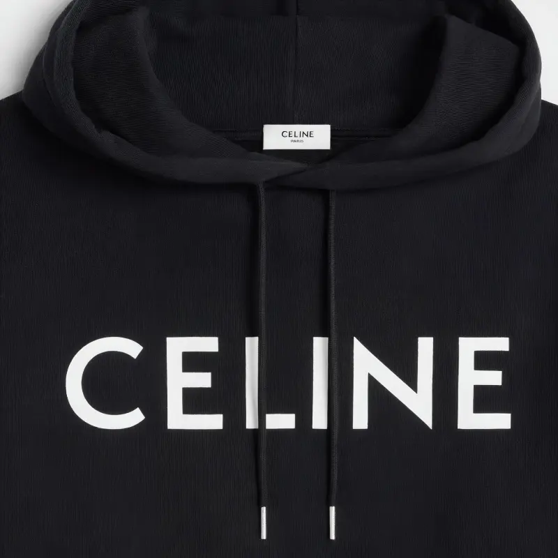 CELINE Loose Hoodie In Cotton Fleece-3