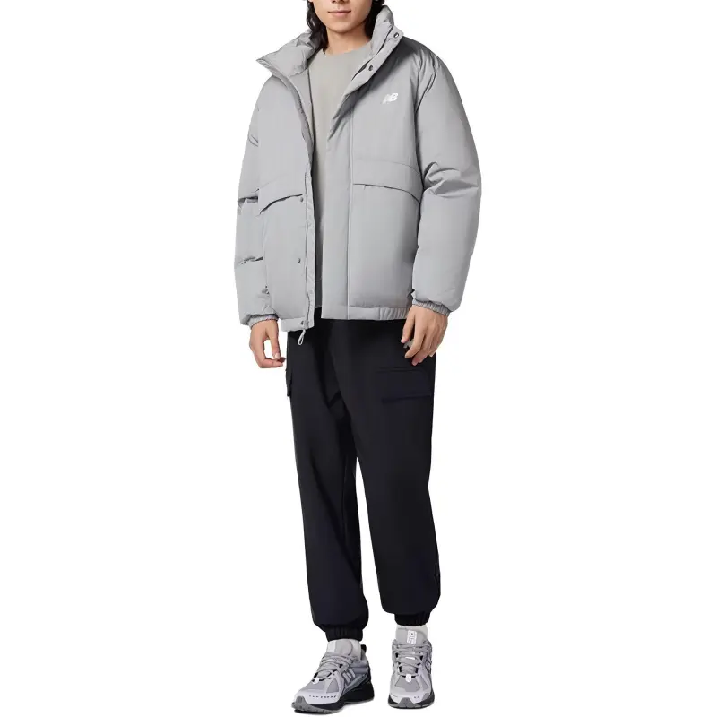 New Balance Down Jacket Men's Gray-1