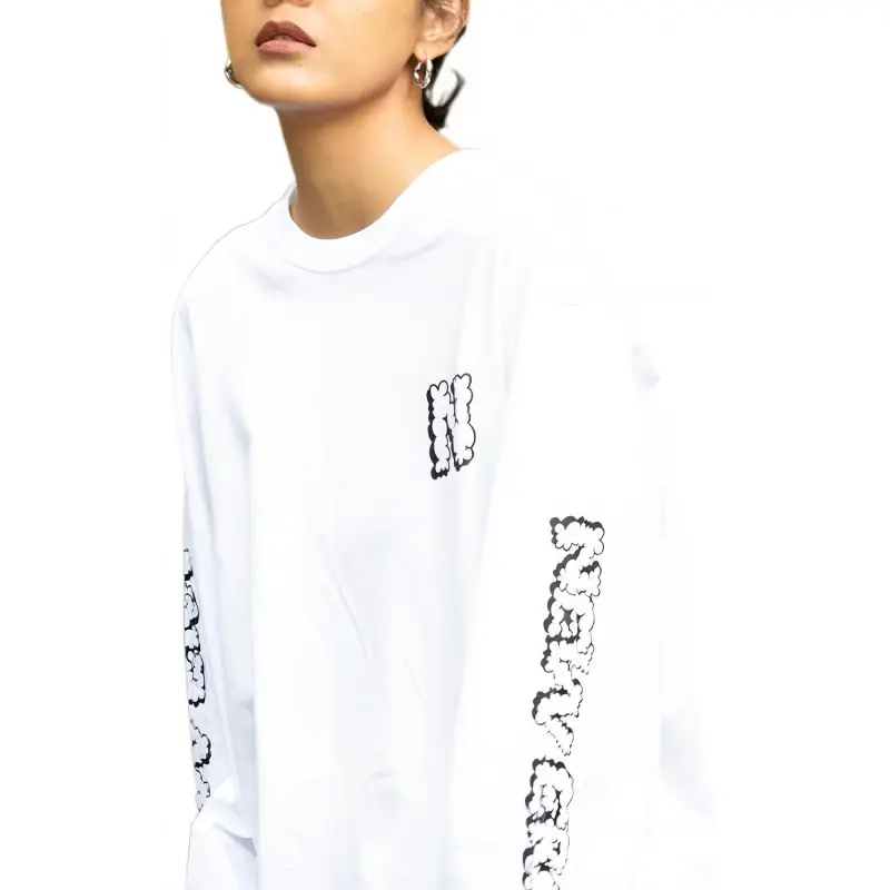 New Era Long Sleeved T Shirt Unisex White-2