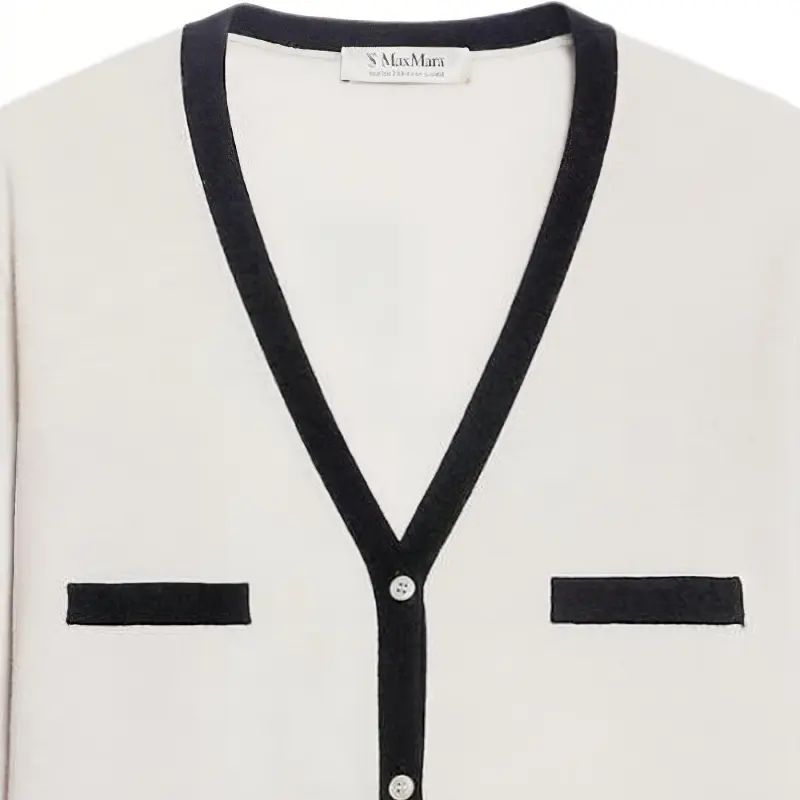 'S MAX MARA Kenya V Neck Buttoned Cardigan-4