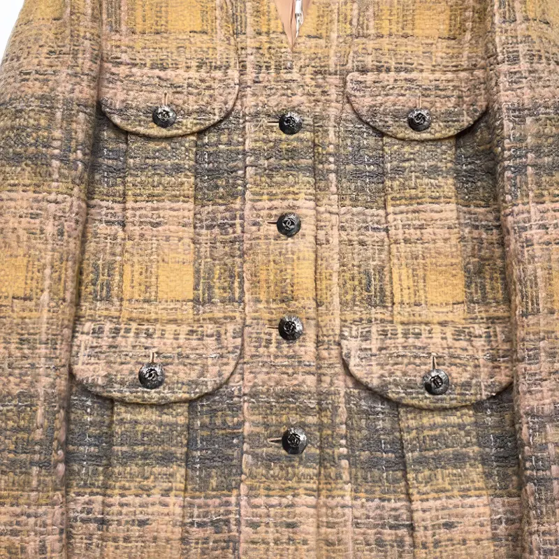 CHANEL Jackets Coats Women's Orange-5