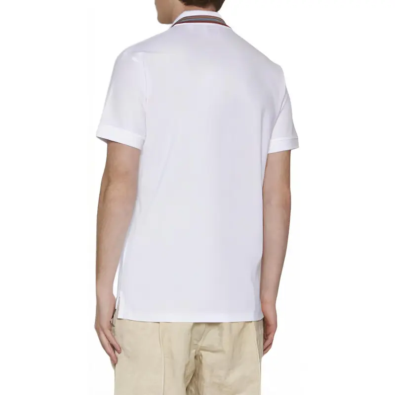Burberry Logo Embroidered Short Sleeved Polo Shirt-3
