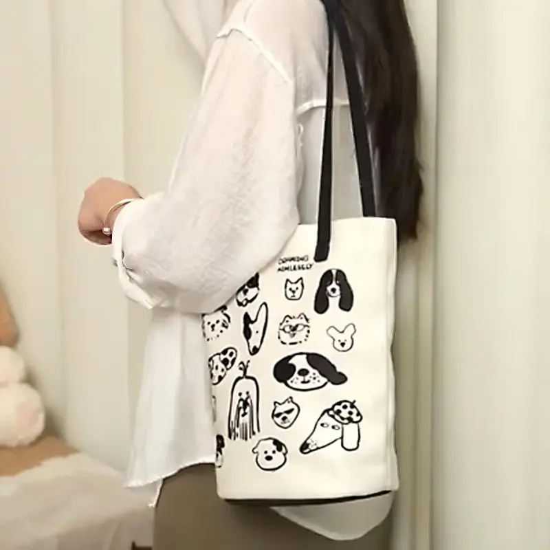 AOSONG Suede Tech Fabric Shoulder Bag Regular Unisex White-1