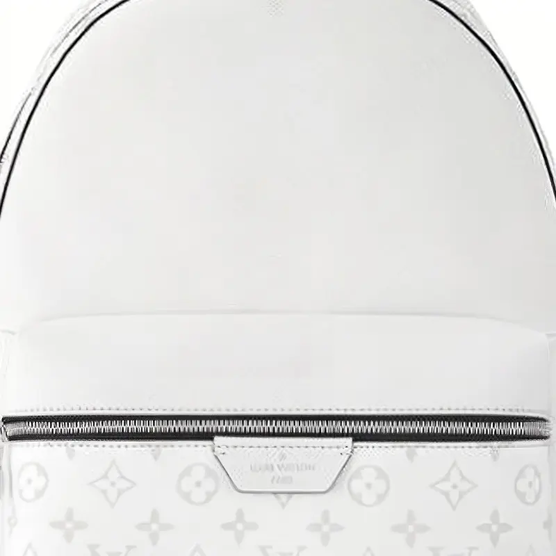 LOUIS VUITTON Discovery Leather Backpack Men's White-3