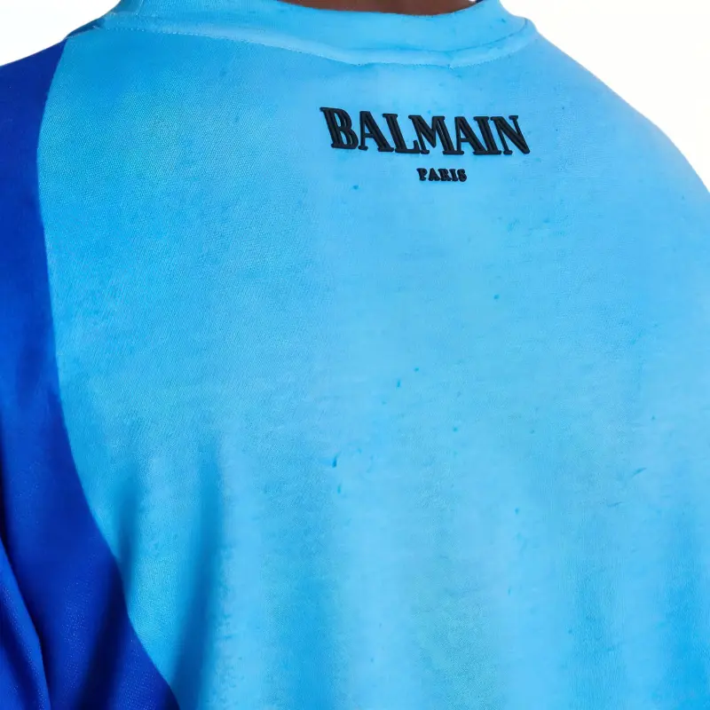 BALMAIN X Prince Gyasi Logo Detailed Round Neck T Shirt-6