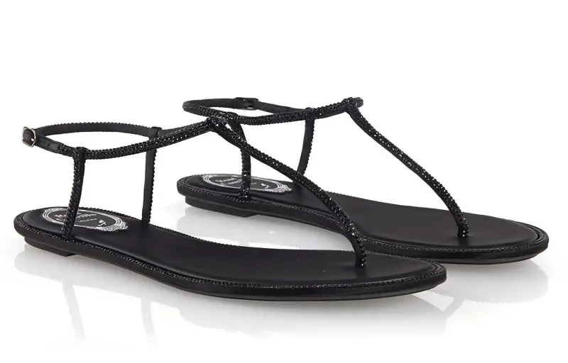 RENE CAOVILLA Diana Sandal Women's Black-2