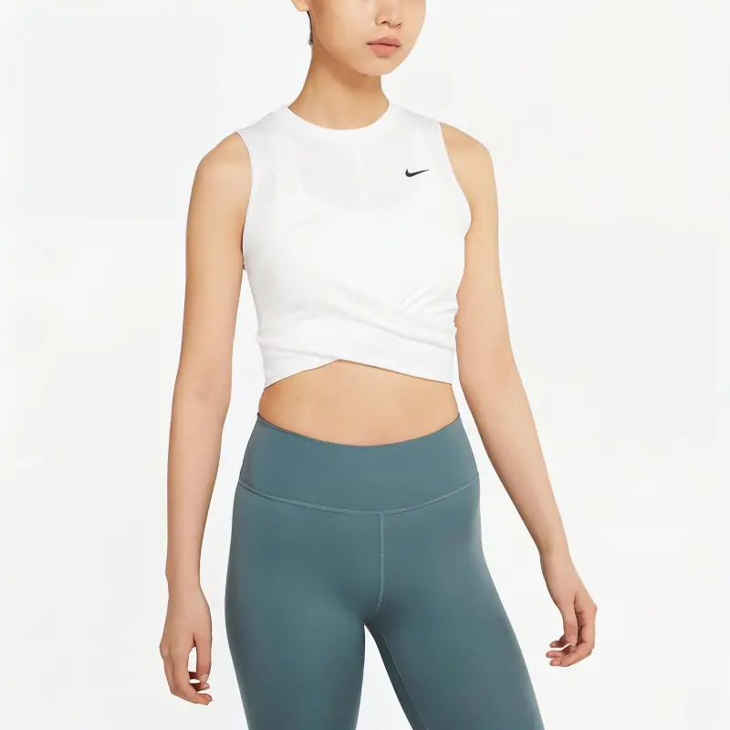 Nike Dri Fit Sleeveless Sports Shirts Women's White-2
